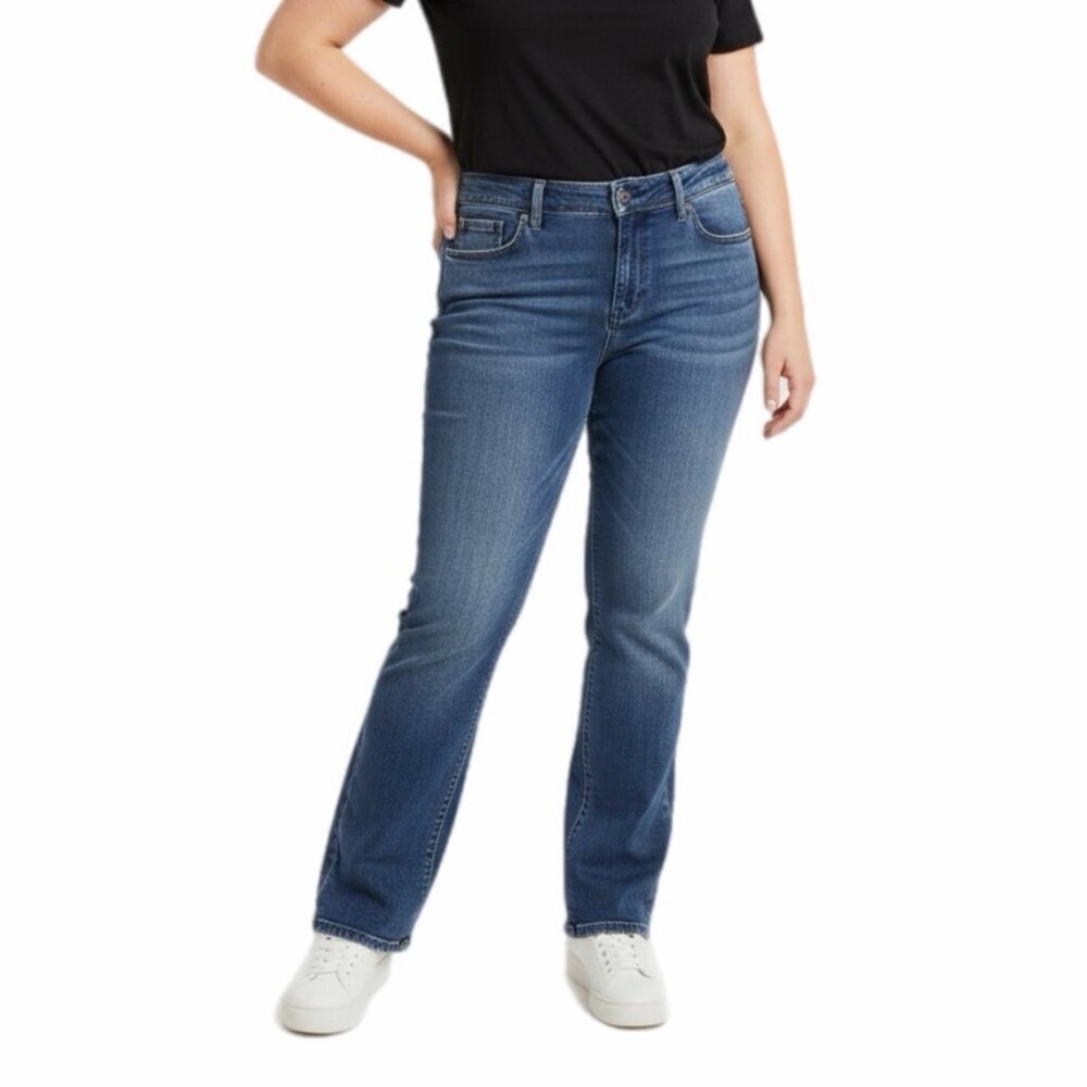 Old Navy Women’s Boot-Cut Jeans Size 8 Ultra Low Waist Distressed Denim Y2K